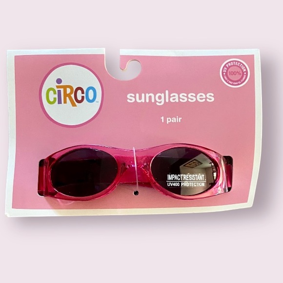 Circo Baby Toddler Sunglasses in Pink w/Flexible Adjustable Band UV Protecting - Picture 1 of 8